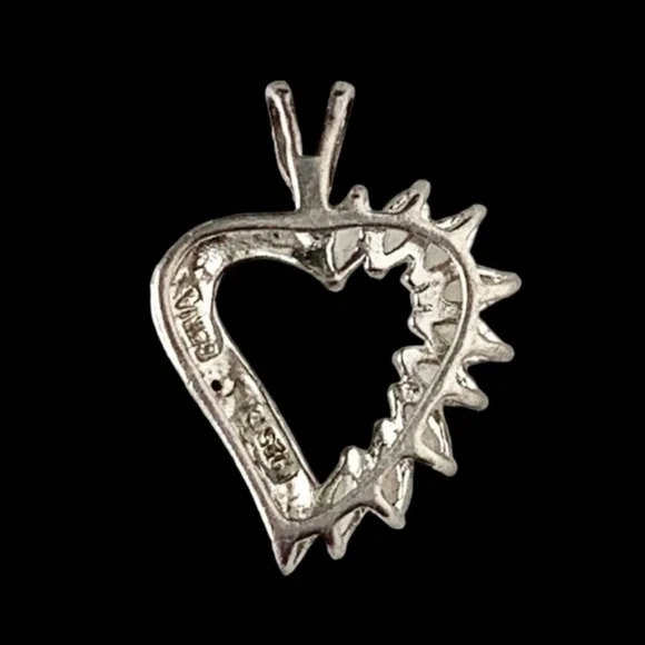 925 sterling silver pendant heart